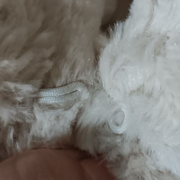 Swan Collection Plush Blazer Size Large Beige Satin Lined Collared Super Soft - Picture 5 of 9